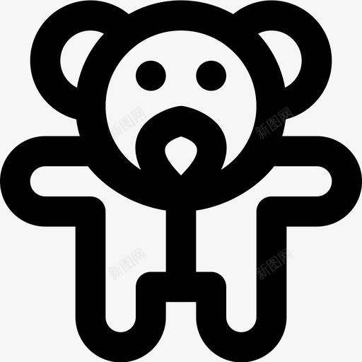 泰迪熊宝贝孩子图标svg_新图网 https://ixintu.com 史密森宝宝md大纲 孩子 宝贝 泰迪熊 玩具