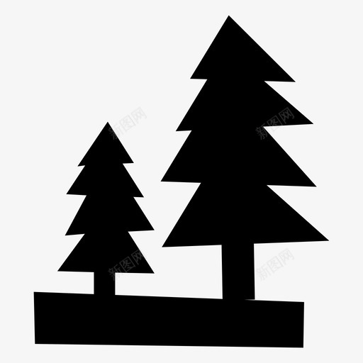 树圣诞森林图标svg_新图网 https://ixintu.com 冬天 圣诞 松树 树 森林