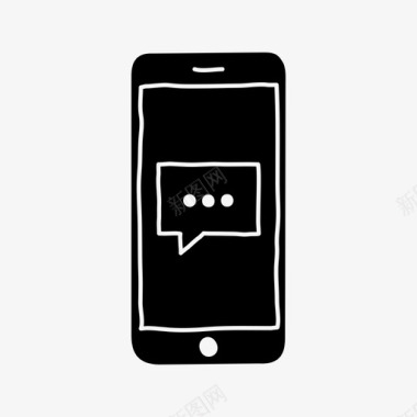 iphone消息聊天设备图标图标