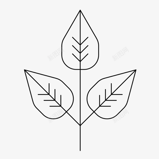 树叶野营远足图标svg_新图网 https://ixintu.com 户外 户外娱乐 树叶 植物 远足 野营