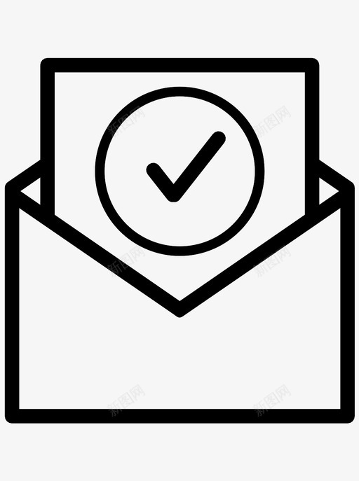 信件支票信封图标svg_新图网 https://ixintu.com 信件 信件的信封 信封 支票 邮件 邮寄