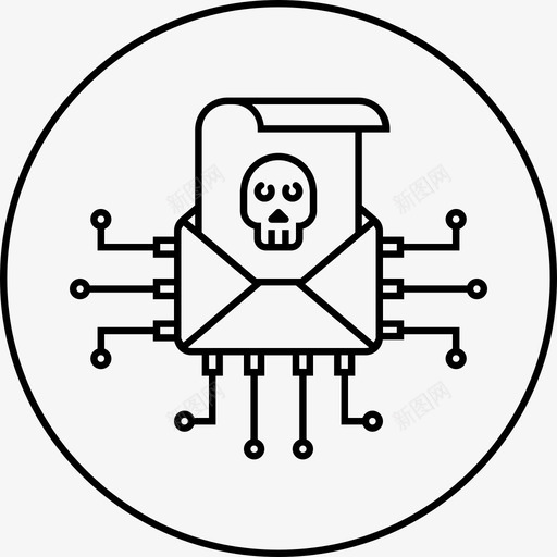 垃圾邮件攻击电子邮件图标svg_新图网 https://ixintu.com 不安全 垃圾邮件 攻击 电子邮件 病毒 网络犯罪