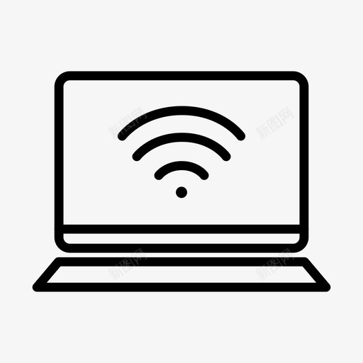笔记本电脑wifi设备免费wifi图标svg_新图网 https://ixintu.com 免费wifi 屏幕 笔记本电脑wifi 设备