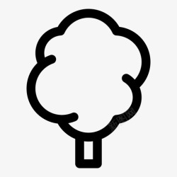 庭院线条树木森林花园图标高清图片