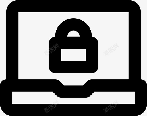 笔记本电脑加密保护安全图标svg_新图网 https://ixintu.com smashicons安全md概述 保护 安全 笔记本电脑加密
