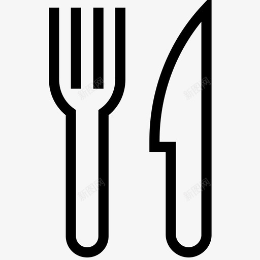 餐厅食物叉子图标svg_新图网 https://ixintu.com ios网络用户界面线图标 meanicons 厨房 叉子 食物 餐厅