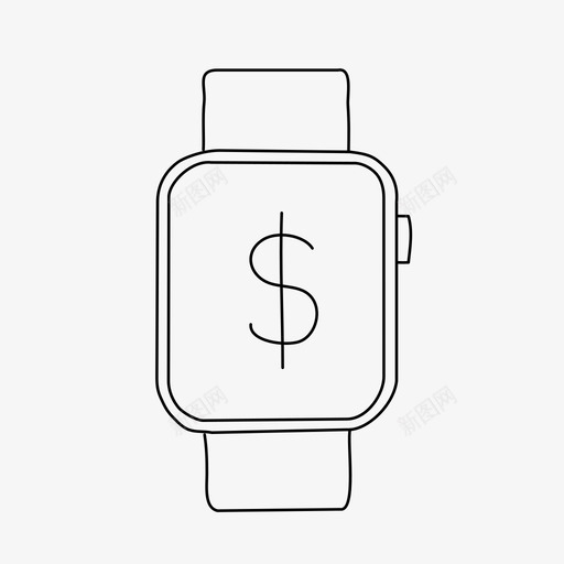 苹果手表钱苹果手表设备图标svg_新图网 https://ixintu.com 屏幕 苹果手表 苹果手表钱 设备 金融