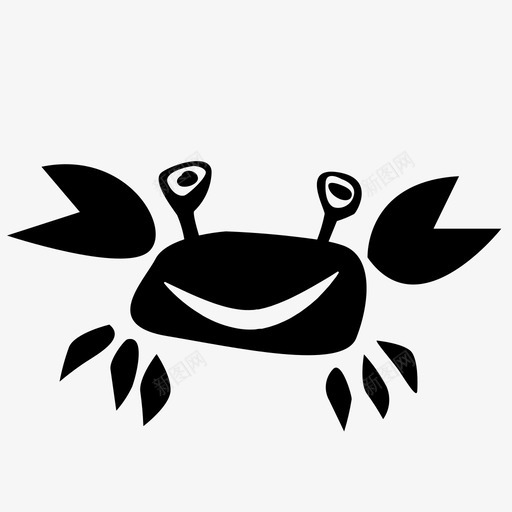 螃蟹文化日本图标svg_新图网 https://ixintu.com 文化 日本 日本包装 漫画 螃蟹