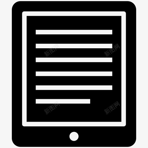 ipad设备硬件图标svg_新图网 https://ixintu.com ipad 技术 教育字形图标 硬件 设备 阅读