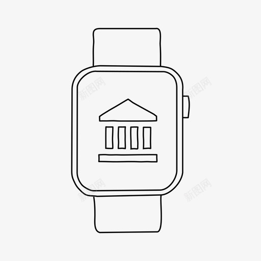 苹果手表银行苹果手表设备图标svg_新图网 https://ixintu.com 屏幕 网上银行 苹果手表 苹果手表银行 设备 金融