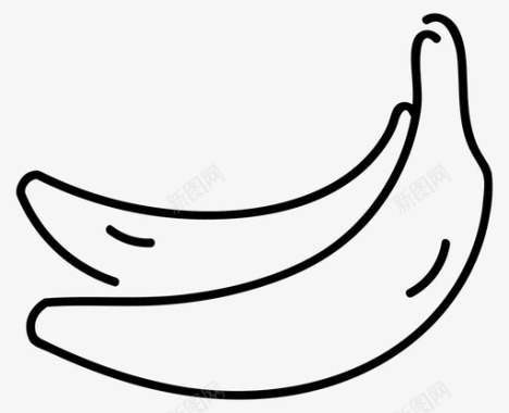 香蕉减肥食品水果图标图标