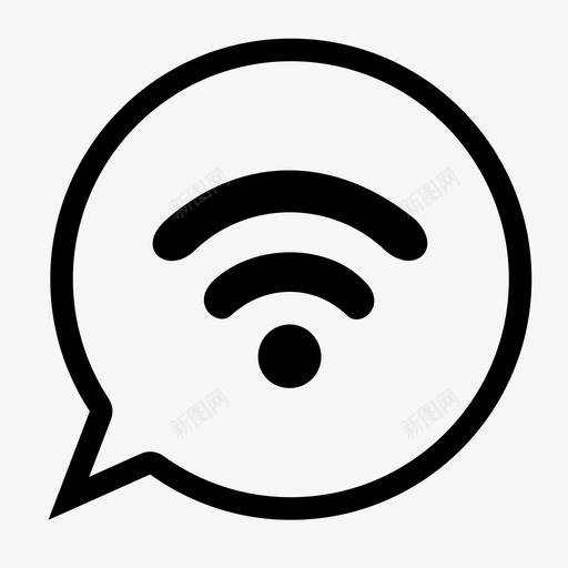 wifi聊天buble信号图标svg_新图网 https://ixintu.com buble wifi聊天 信号 聊天通话 通话