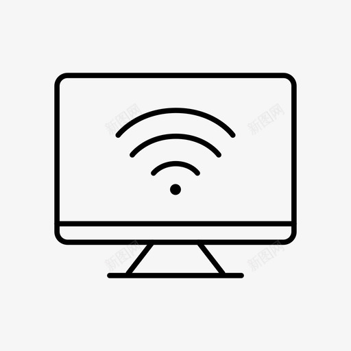 桌面wifi设备屏幕图标svg_新图网 https://ixintu.com wifi 屏幕 桌面wifi 设备
