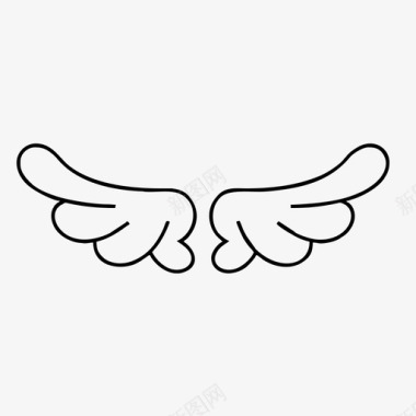 翅膀天使羽毛图标图标