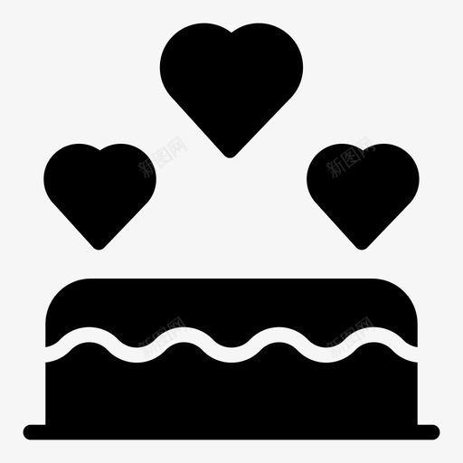 甜蜜的爱情蛋糕甜点图标svg_新图网 https://ixintu.com 情人节 情人节简单的填充 甜点 甜蜜的爱情 蛋糕