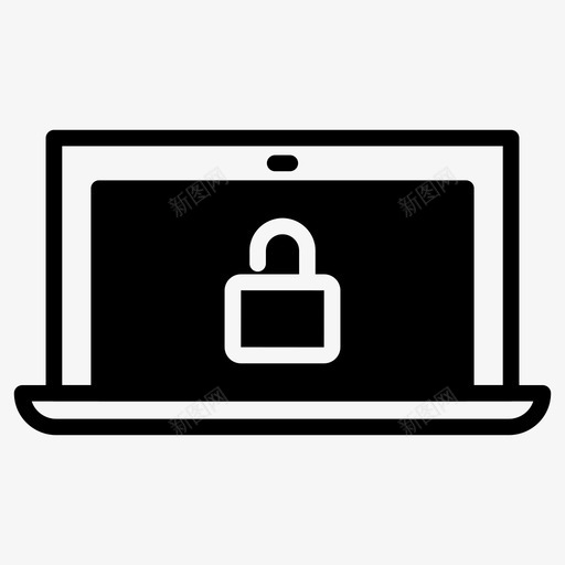 笔记本电脑解锁笔记本图标集svg_新图网 https://ixintu.com 笔记本图标集 笔记本电脑解锁