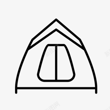 帐篷露营地野营图标图标