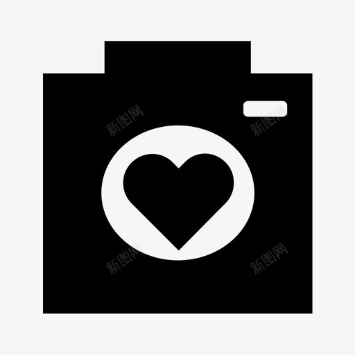 相机心爱图标svg_新图网 https://ixintu.com 婚礼 心 情人节收藏 摄影 爱 爱情 相机