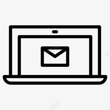 笔记本电脑电子邮件笔记本图标集图标