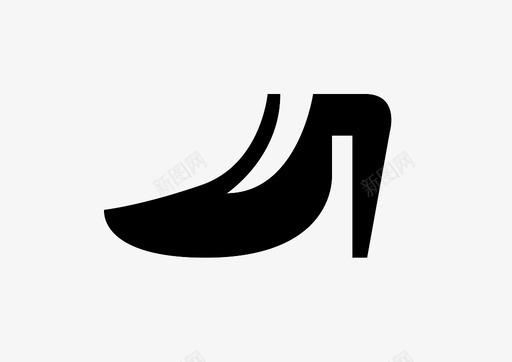 靴子高跟鞋女士图标svg_新图网 https://ixintu.com 女士 靴子 高跟鞋