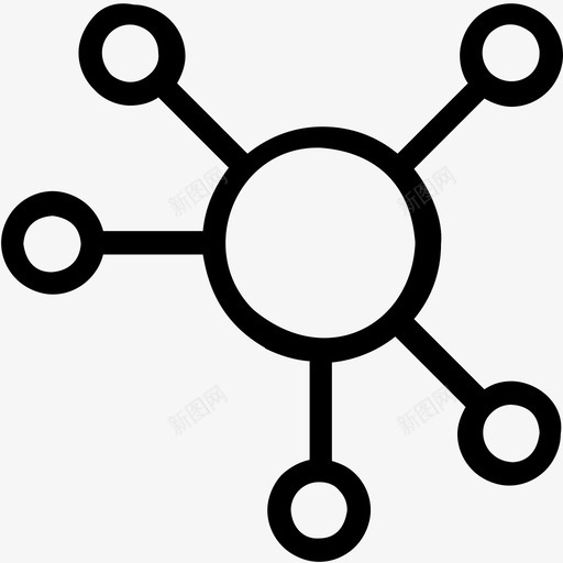 网络连接链接图标svg_新图网 https://ixintu.com 共享 数字营销 社交媒体 网络 连接 链接