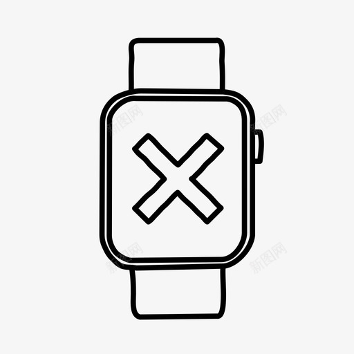 applewatch取消applewatch设备图标svg_新图网 https://ixintu.com applewatch applewatch取消 x 屏幕 手绘 设备