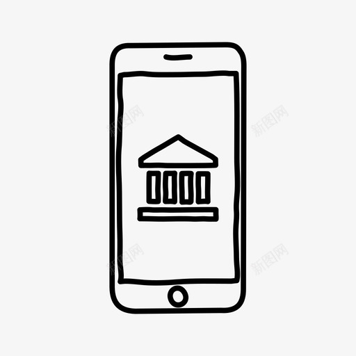 iphone银行设备手绘图标svg_新图网 https://ixintu.com iphone银行 屏幕 手绘 设备
