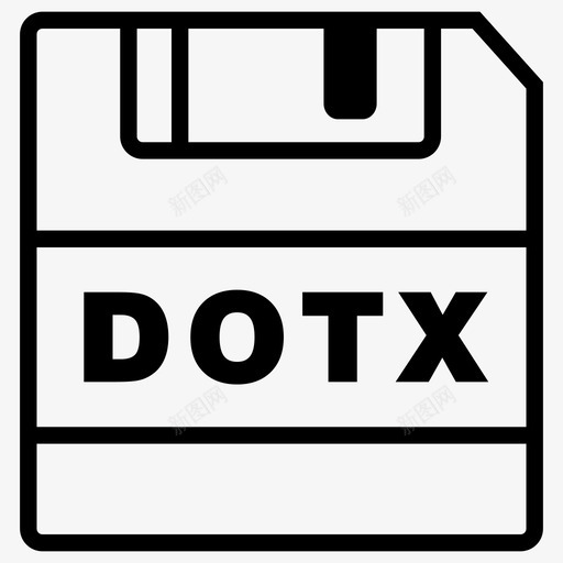 保存dotx文件dotx扩展名图标svg_新图网 https://ixintu.com dotx扩展名 保存dotx 保存图标 文件