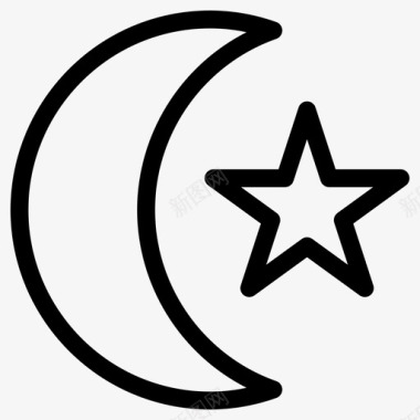 伊斯兰教亚伯拉罕阿拉伯图标图标