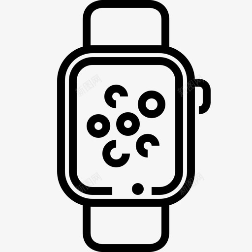 苹果手表应用程序屏幕图标svg_新图网 https://ixintu.com 屏幕 应用程序 时间 美味的苹果设备平滑 苹果手表