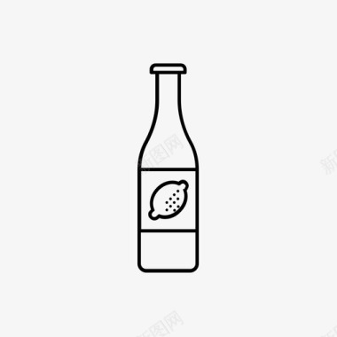 玻璃柠檬水瓶瓶标签玻璃瓶图标图标