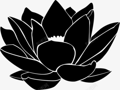 莲花花朵佛教图标图标