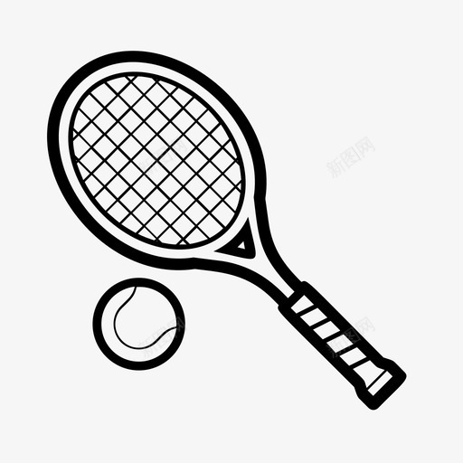 羽毛球设备游戏图标svg_新图网 https://ixintu.com 基础运动 游戏 球拍 羽毛球 设备 运动