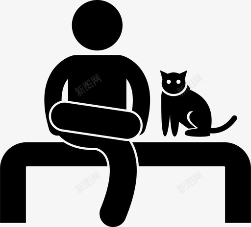 宠物猫动物人图标svg_新图网 https://ixintu.com 人 人和宠物 动物 宠物猫 小猫