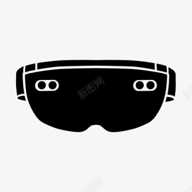 增强现实镜头眼镜全息镜头图标图标