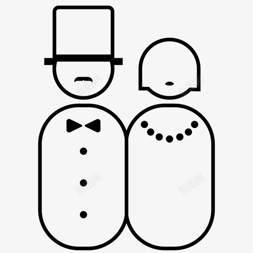 人新娘新人图标svg_新图网 https://ixintu.com 人 婚礼 新人 新娘