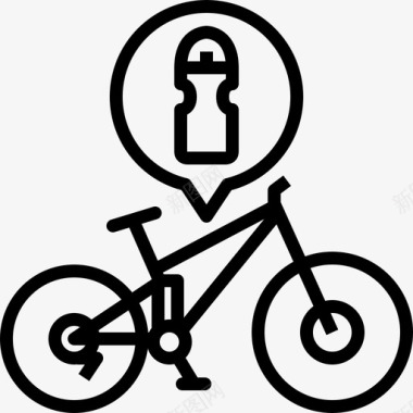 免费自行车瓶自行车山地自行车图标图标