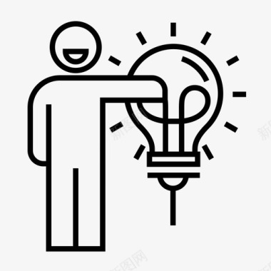 创意商业理念灯泡图标图标