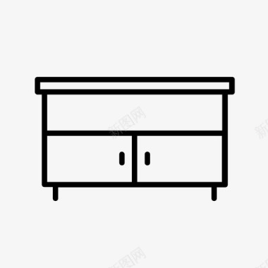 电视单元橱柜家具图标图标