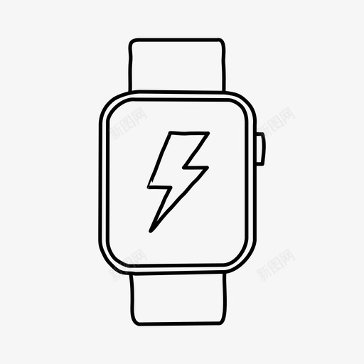 苹果手表闪电苹果手表充电图标svg_新图网 https://ixintu.com 充电 屏幕 苹果手表 苹果手表闪电 设备 闪电