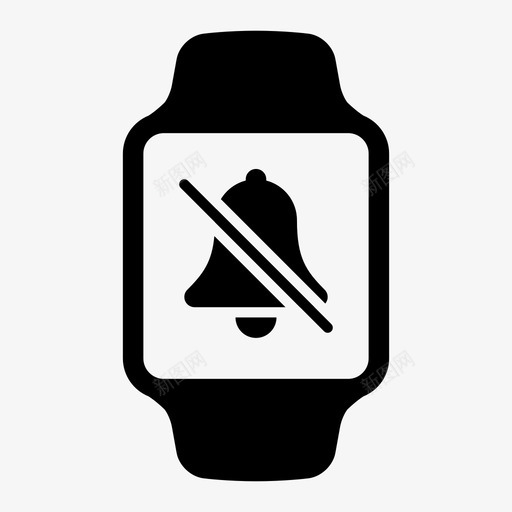 禁用报警闹钟applewatch图标svg_新图网 https://ixintu.com applewatch 智能手表 禁用报警 通知 闹钟 静音模式