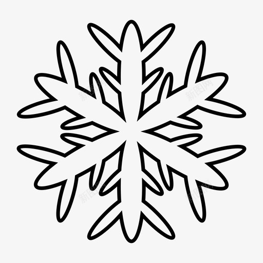 雪雪花冻图标svg_新图网 https://ixintu.com 冻 天气 雪 雪花