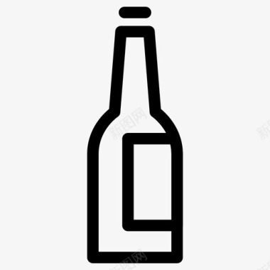 啤酒瓶饮料厨房图标图标