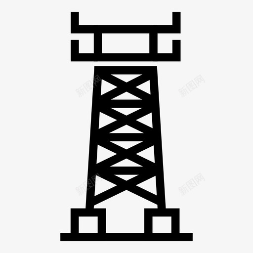 电塔电高压图标svg_新图网 https://ixintu.com 电 电塔 电柱 高压