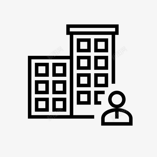 建筑物公寓城市图标svg_新图网 https://ixintu.com 公寓 城市 建筑物 房地产 房子