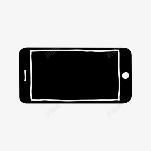 横向iphone设备屏幕图标svg_新图网 https://ixintu.com 屏幕 智能手机 横向iphone 设备