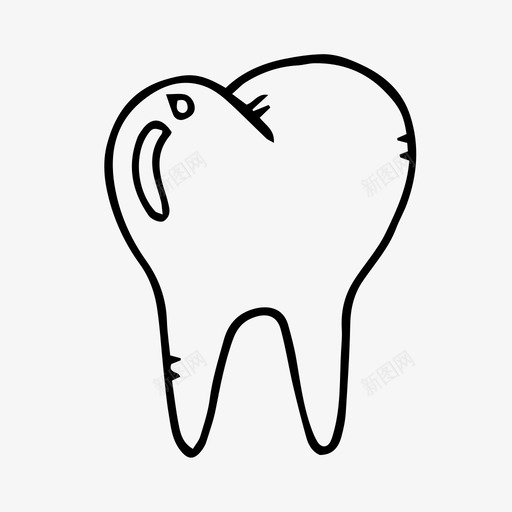 牙齿磨牙牙医和医生的涂鸦图标svg_新图网 https://ixintu.com 牙医和医生的涂鸦 牙齿 磨牙