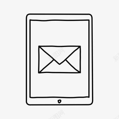 ipad邮件设备手绘图标图标