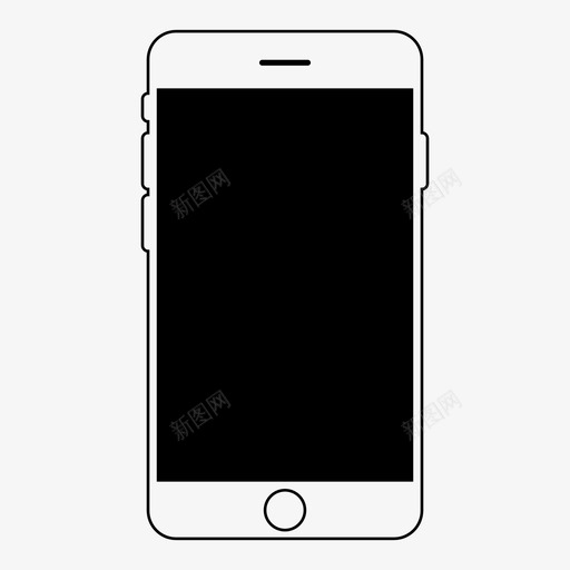 iphone苹果设备图标svg_新图网 https://ixintu.com iphone iphone6 智能手机 苹果 设备