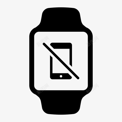 电话断开applewatch蓝牙连接图标svg_新图网 https://ixintu.com applewatch iphone禁用 无线连接 智能手表 电话断开 蓝牙连接